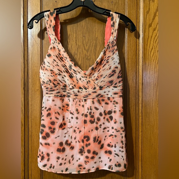 Nordstrom Classique Entier Vintage Y2K Sleeveless Boho Animal Print Top Size XS - Picture 1 of 10